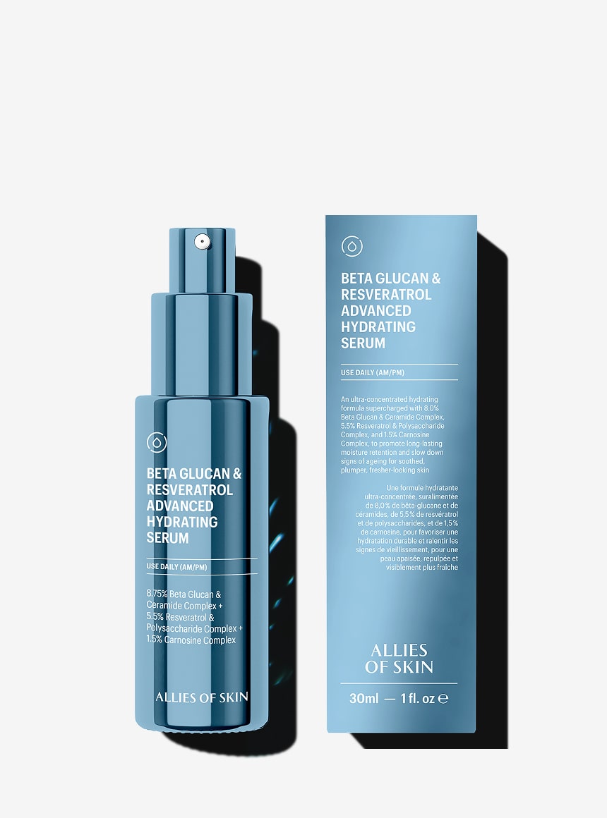 Beta glucan face serum bottle
