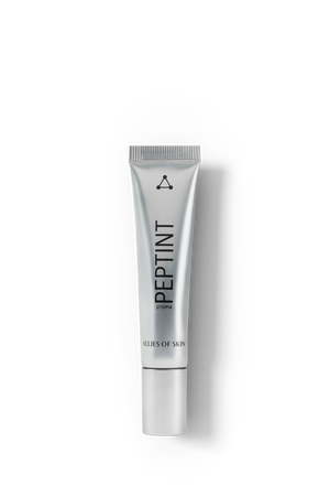 Peptint lip treatment tube in shade Utopia on black background